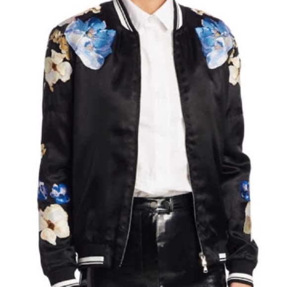 3.1 Phillip Lim Floral Bomber Jacket Size 0 - Picture 1 of 5